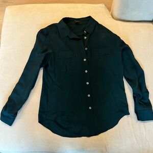 Ann Taylor Silk Blouse in Deep Teal